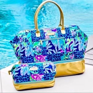 Lilly Pulitzer Weekender Bag Lilly’s Birthday Pop up print NWT